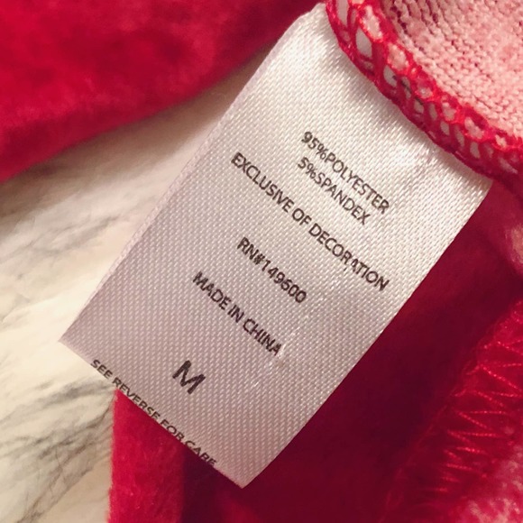 Ellen Degeneres Red & Gray Dog Christmas Embroidery Soft Pajama Shirt - Picture 6 of 9